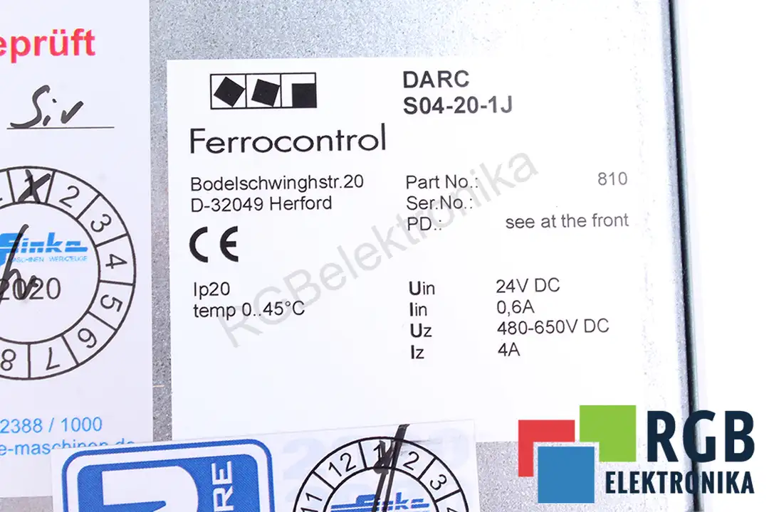 Service darc-s04-20-1j FERROCONTROL