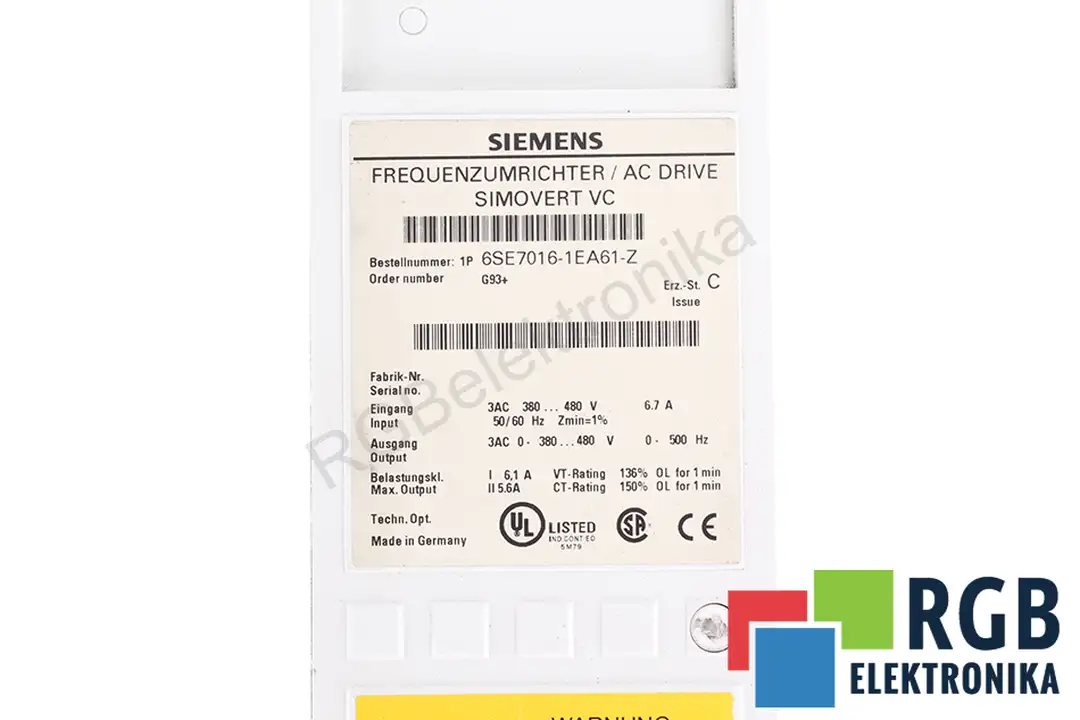 6SE7016-1EA61-Z SIEMENS