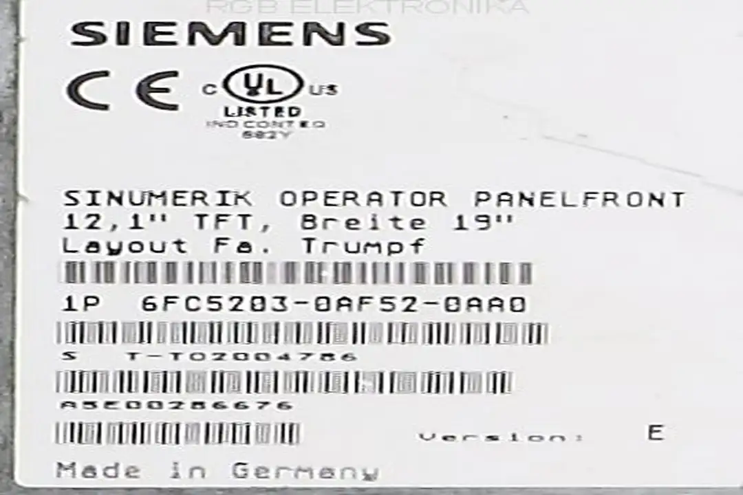 6fc5203-0af52-0aa0 SIEMENS Reparatur