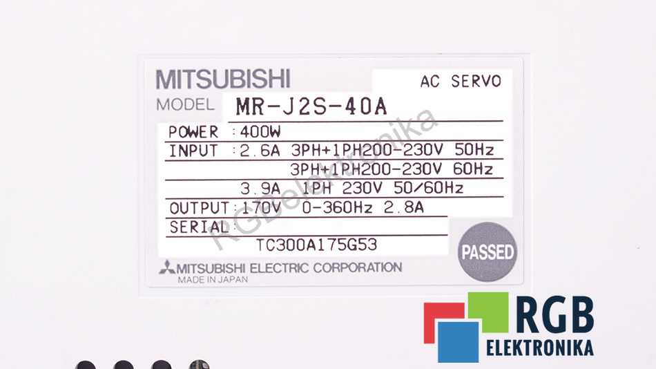 mr-j2s-40a MITSUBISHI ELECTRIC Reparatur