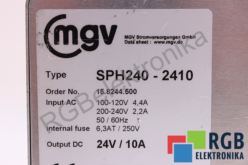 sph240-2410 MGV Reparatur