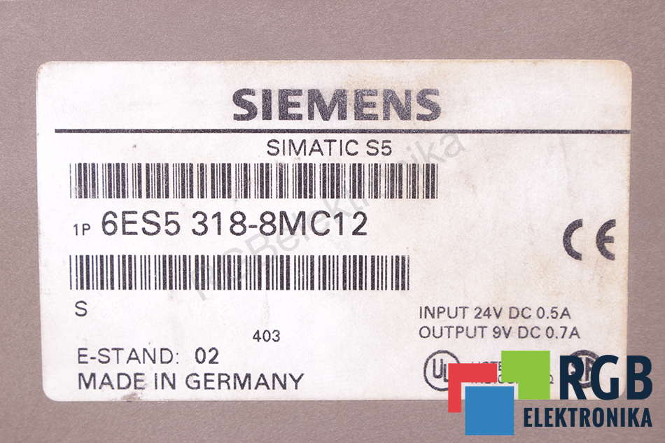6es5318-8mc12 SIEMENS Reparatur